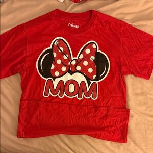 Disney Red Minnie Mouse 'Mom' tee